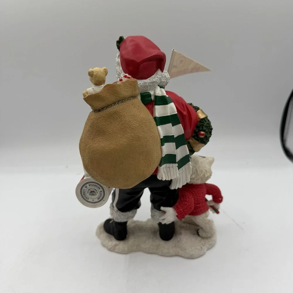 Danbury‎ Mint Wisconsin Badgers Santa Figurine Bucky Badger Christmas 8.5